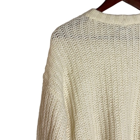 American Eagle Outfitters  Chunky Knit Drop Shoulders Oversized Crop Sweater S - Picture 10 of 16